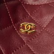 Borsa a secchiello trapuntata Chanel 25 con coulisse AP5317 Borgogna