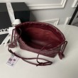 Borsa a secchiello trapuntata Chanel 25 con coulisse AP5317 Borgogna