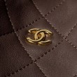 Borse Imitazioni a secchiello trapuntata Chanel 25 con coulisse AP5317 Caffè
