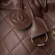 Borse Imitazioni a secchiello trapuntata Chanel 25 con coulisse AP5317 Caffè