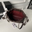 Borse Imitazioni a secchiello trapuntata Chanel 25 con coulisse AP5317 Caffè