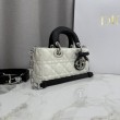 Borsa Replica 1:1 Dior Lady D-Joy Micro Bag Latte Cannage in pelle di agnello bianca