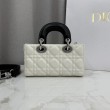 Borsa Replica 1:1 Dior Lady D-Joy Micro Bag Latte Cannage in pelle di agnello bianca