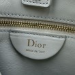 Borsa Dior Trianon con catena agnello piatta Macrocannage Bianco