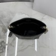 Borsa Dior Trianon con catena agnello piatta Macrocannage Nero