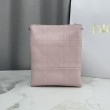 Borse Replica Dior Trianon con catena agnello piatta Macrocannage Rosa