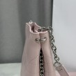 Borse Replica Dior Trianon con catena agnello piatta Macrocannage Rosa