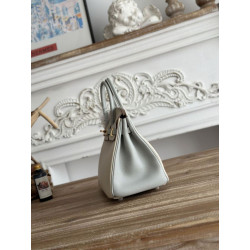 Borsa Hermès Birkin 25cm/30cm bicolore pelle Togo Bianco/Blu