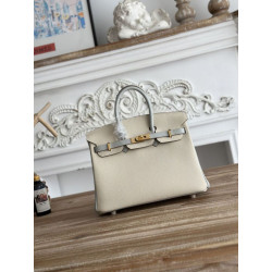 Borsa Hermès Birkin 25cm/30cm bicolore pelle Togo Bianco/Blu