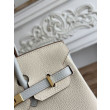 Borsa Hermès Birkin 25cm/30cm bicolore pelle Togo Bianco/Blu