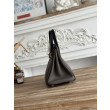 Borsa Hermès Birkin 25cm/30cm bicolore pelle Togo Etoupe/Nero