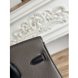 Borsa Hermès Birkin 25cm/30cm bicolore pelle Togo Etoupe/Nero