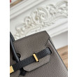 Borsa Hermès Birkin 25cm/30cm bicolore pelle Togo Etoupe/Nero