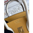 Borse Firmate Replica Hermès Birkin 25cm/30cm bicolore pelle Togo Giallo/Bianco