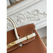 Borsa Hermès Birkin 25cm/30cm bicolore pelle Togo Marrone/Bianco Borsa Hermès Birkin 25cm/30cm bicolore pelle Togo Marrone/Bianco