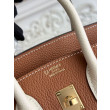 Borsa Hermès Birkin 25cm/30cm bicolore pelle Togo Marrone/Bianco Borsa Hermès Birkin 25cm/30cm bicolore pelle Togo Marrone/Bianco