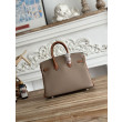 Borsa Hermès Birkin 25cm/30cm bicolore pelle Togo Marrone/Grigio