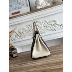 Borsa Replica 1:1 Hermès Birkin 25cm/30cm bicolore pelle Togo Nero/Bianco