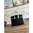 Borsa Replica 1:1 Hermès Birkin 25cm/30cm bicolore pelle Togo Nero/Bianco
