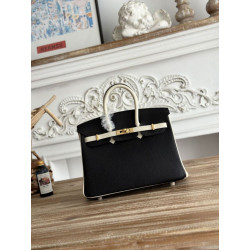 Borsa Replica 1:1 Hermès Birkin 25cm/30cm bicolore pelle Togo Nero/Bianco