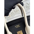 Borsa Replica 1:1 Hermès Birkin 25cm/30cm bicolore pelle Togo Nero/Bianco