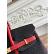 Borse Firmate Replica Hermès Birkin 25cm/30cm bicolore pelle Togo Nero/Rosso