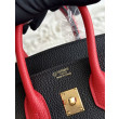 Borse Firmate Replica Hermès Birkin 25cm/30cm bicolore pelle Togo Nero/Rosso