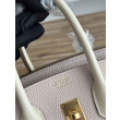 Borse Firmate Replica Hermès Birkin 25cm/30cm bicolore pelle Togo Rosa/Bianco