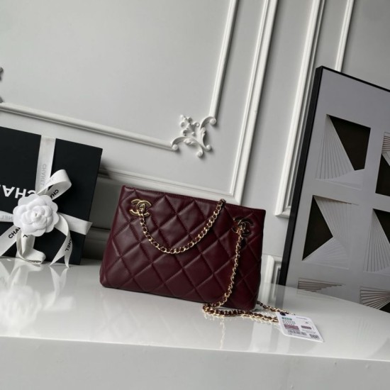 Borse Replica Alta Qualità shopping piccola Chanel 26S AS6248 Borgogna