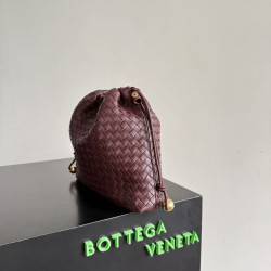 Borse con coulisse Bottega Veneta Intrecciato Borgogna