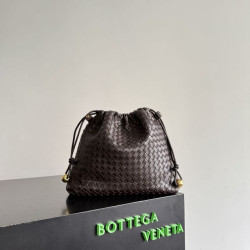 Borse con coulisse Bottega Veneta Intrecciato Caffè