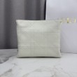 Borse Dior Trianon con catena piatta macrocannage bianca