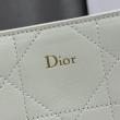 Borse Dior Trianon con catena piatta macrocannage bianca