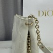 Borse Dior Trianon con catena piatta macrocannage bianca