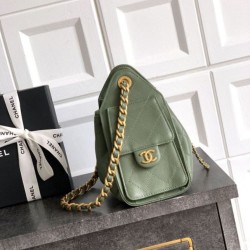 Replica di lusso Borse a secchiello/a spalla Chanel 25 piccola AS5631 pelle trapuntata caviar Verde Imitazioni Cloni Borse Replica a secchiello/a spalla Chanel 25 piccola AS5631 pelle trapuntata caviar Verde firmate