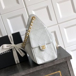 Replica di lusso Borse Firmate a secchiello/a spalla Chanel 25 piccola AS5631 pelle trapuntata caviar bianco Imitazioni Cloni Borse Firmate Replica a secchiello/a spalla Chanel 25 piccola AS5631 pelle trapuntata caviar bianco firmate