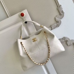 Cloni Borse Replica a tracolla/shopping Chanel Coco piccola AS5634 Bianco firmate