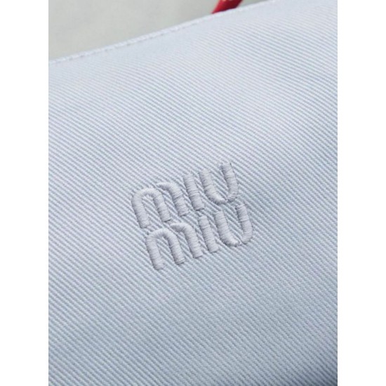 Replica di lusso Borse Firmate a tracolla Miu Miu gabardine 5NE841 blu Imitazioni Cloni Borse Firmate Replica a tracolla Miu Miu gabardine 5NE841 blu firmate