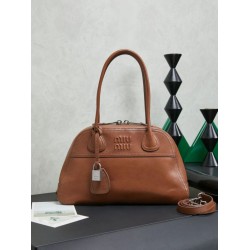 Borse Imitazioni tote Miu Miu Vivant nappa 5BB199 marrone