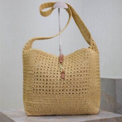 Cloni Borsa hobo YSL Saint Laurent Le 5 &agrave; 7 in rafia Naturale firmate
