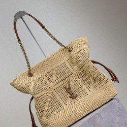 Replica di lusso Borse shopping Jamie YSL Saint Laurent Rafia Naturale Imitazioni Cloni Borse shopping Jamie YSL Saint Laurent Rafia Naturale firmate