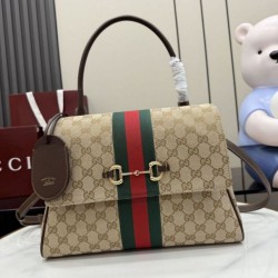 Cloni Borse Firmate Replica a mano media Gucci Paparazzo 875018 Marrone firmate