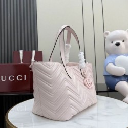 Replica di lusso Perfetta tote media Gucci 855279 GG Marmont Rosa Imitazioni Cloni Replica Perfetta tote media Gucci 855279 GG Marmont Rosa firmate
