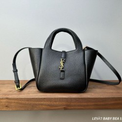 Cloni Borsa tote YSL Saint Laurent Le 5 &agrave; 7 Bea Baby nera firmate
