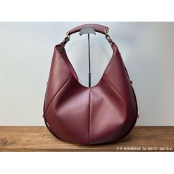 Borsa a tracolla grande YSL Saint Laurent Mombasa Borgogna