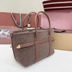 Replica di lusso Borsa shopper Loro Piana Ghiera Marrone Imitazioni Cloni Borsa shopper Loro Piana Ghiera Marrone firmate