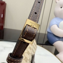 Replica di lusso Borse Firmate a tracolla media Gucci Horsebit Ristretto A0020Y marrone Imitazioni Cloni Borse Firmate Replica a tracolla media Gucci Horsebit Ristretto A0020Y marrone firmate