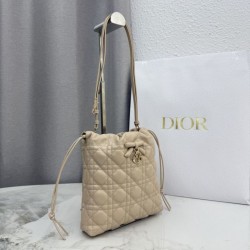 Replica di lusso Mini secchiello Dior Adiorable Albicocca Imitazioni Cloni Mini secchiello Dior Adiorable Albicocca firmate