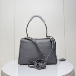 Replica di lusso Borsa a tracolla Balenciaga Rodeo media grigia Imitazioni Cloni Borsa a tracolla Balenciaga Rodeo media grigia firmate