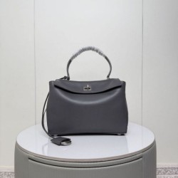 Cloni Borsa a tracolla Balenciaga Rodeo media grigia firmate